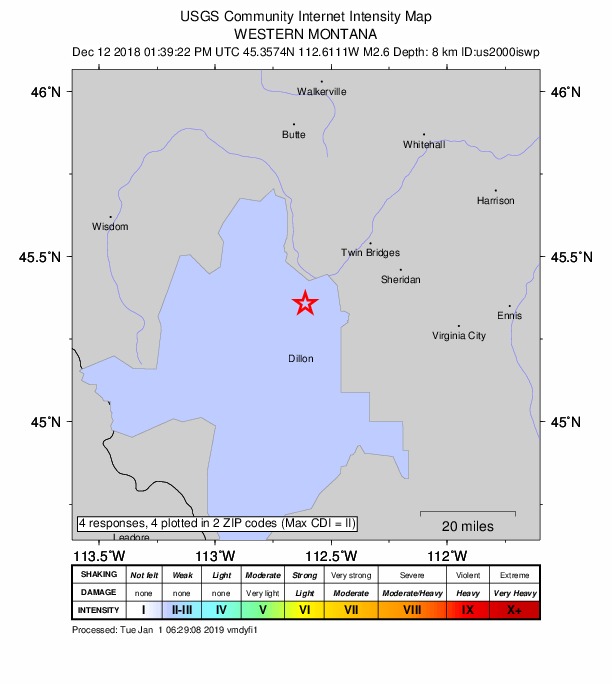 Did You Feel It? map: shaking reported by the public
