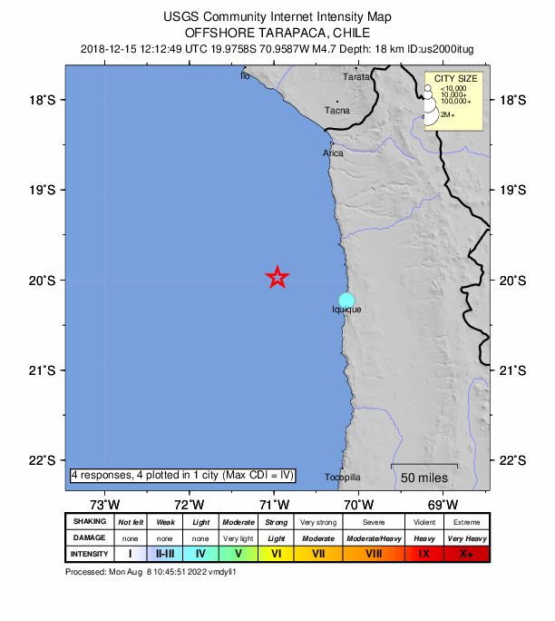 Did You Feel It? map: shaking reported by the public