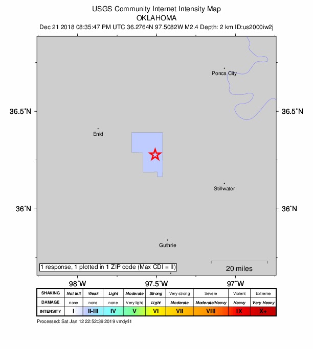 Did You Feel It? map: shaking reported by the public