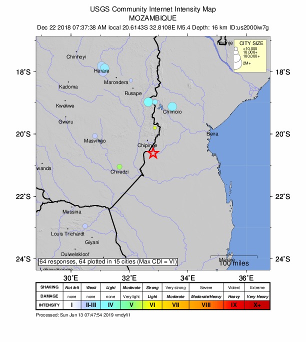 Did You Feel It? map: shaking reported by the public