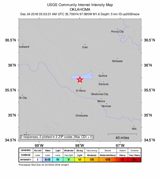 Did You Feel It? map: shaking reported by the public