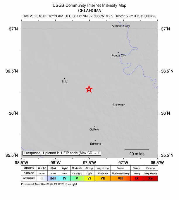 Did You Feel It? map: shaking reported by the public