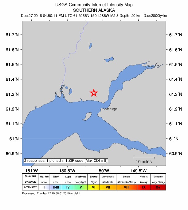 Did You Feel It? map: shaking reported by the public