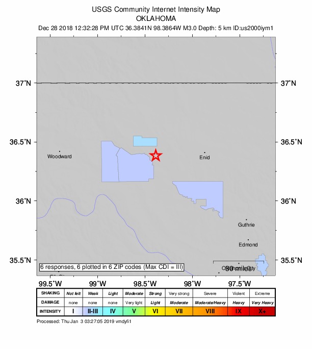 Did You Feel It? map: shaking reported by the public