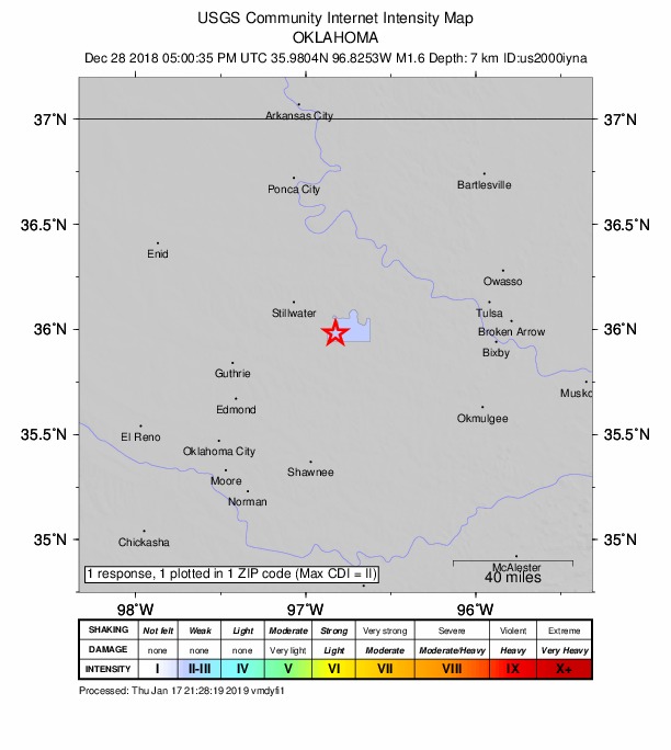 Did You Feel It? map: shaking reported by the public