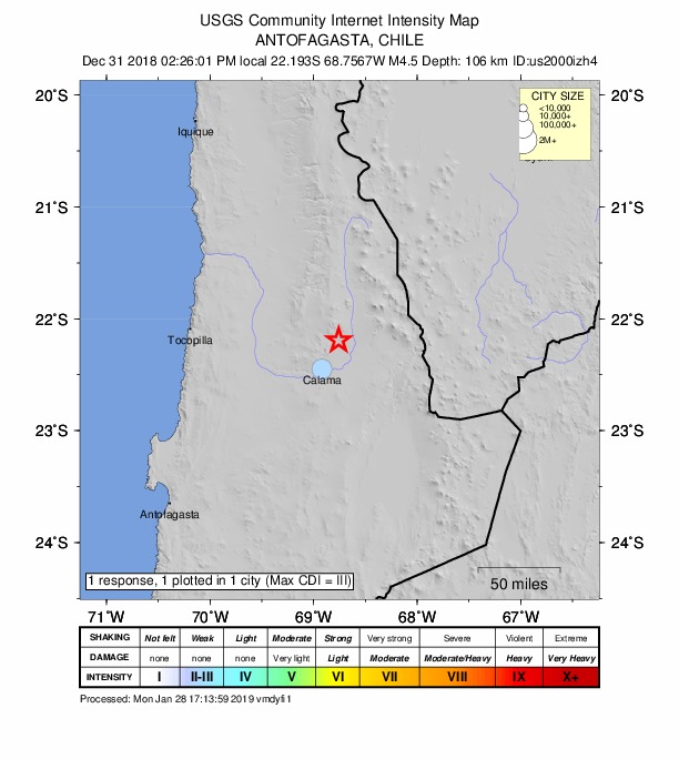 Did You Feel It? map: shaking reported by the public