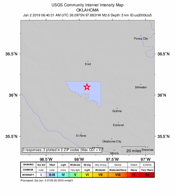 Did You Feel It? map: shaking reported by the public