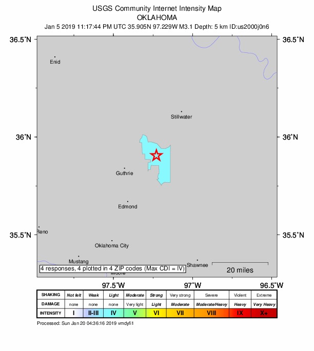 Did You Feel It? map: shaking reported by the public
