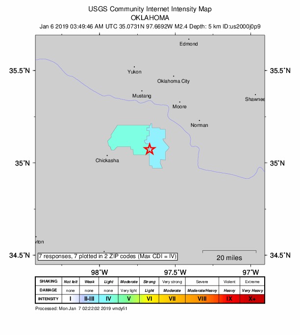Did You Feel It? map: shaking reported by the public