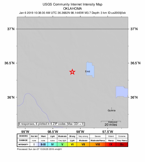 Did You Feel It? map: shaking reported by the public