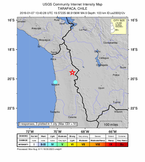 Did You Feel It? map: shaking reported by the public