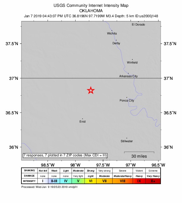 Did You Feel It? map: shaking reported by the public