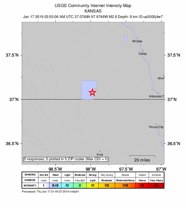 Did You Feel It? map: shaking reported by the public