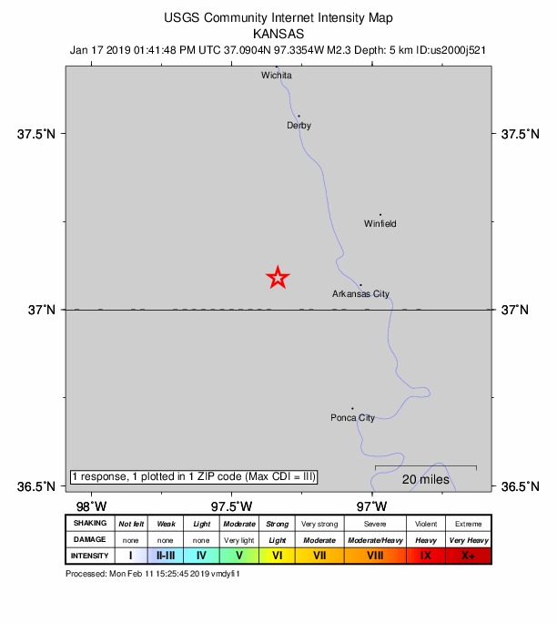 Did You Feel It? map: shaking reported by the public
