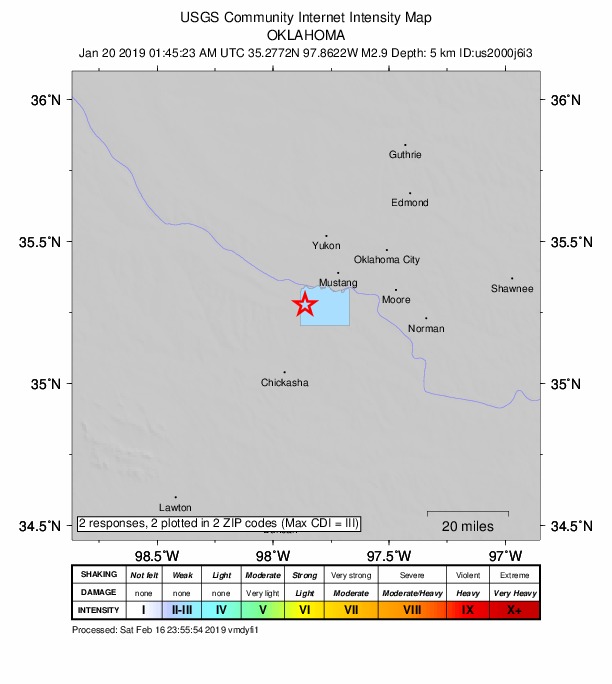 Did You Feel It? map: shaking reported by the public