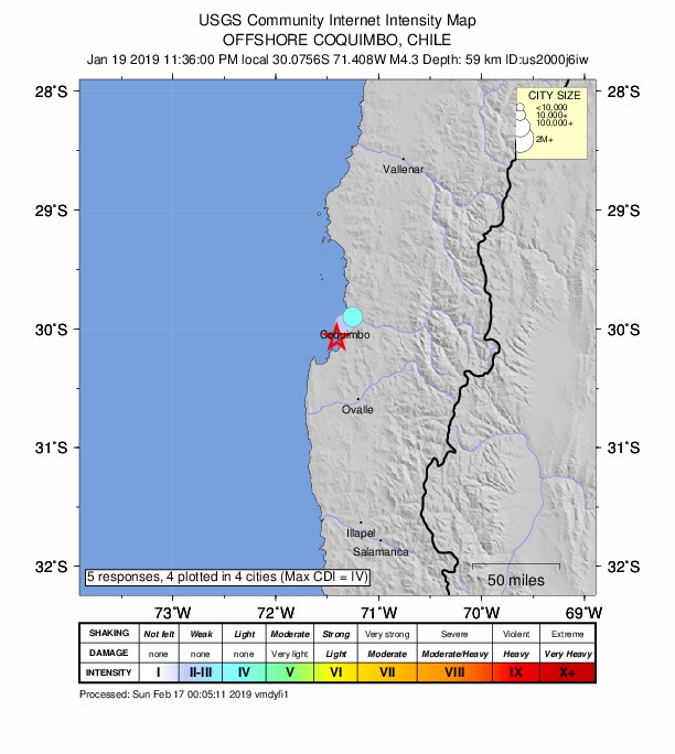Did You Feel It? map: shaking reported by the public