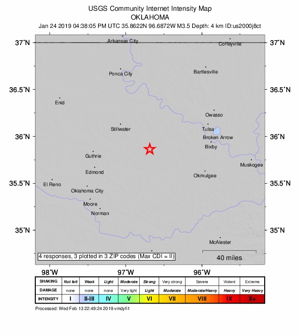 Did You Feel It? map: shaking reported by the public