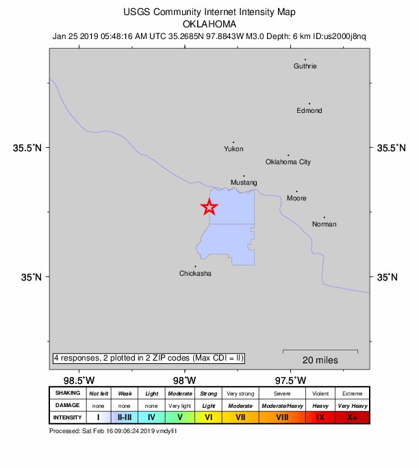 Did You Feel It? map: shaking reported by the public