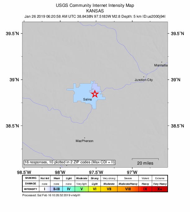 Did You Feel It? map: shaking reported by the public