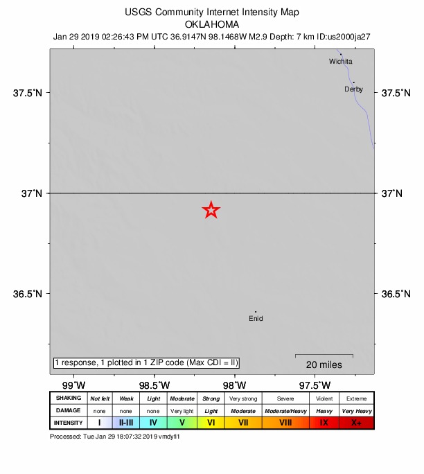 Did You Feel It? map: shaking reported by the public