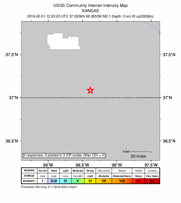 Did You Feel It? map: shaking reported by the public