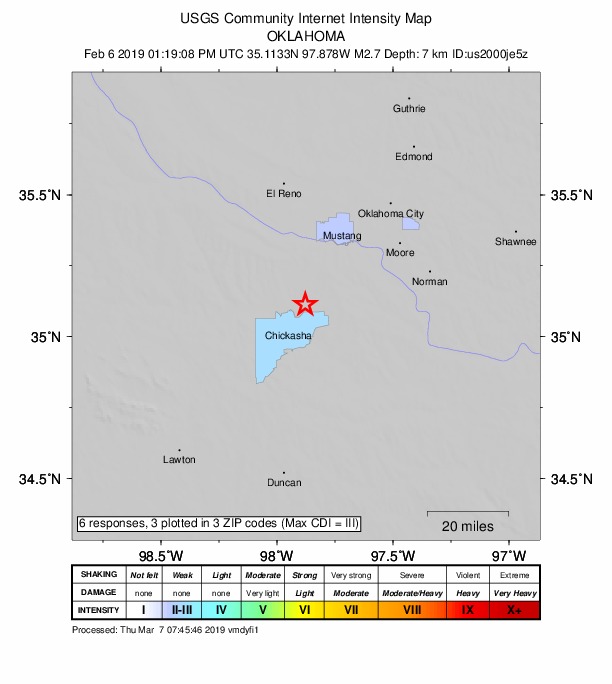 Did You Feel It? map: shaking reported by the public
