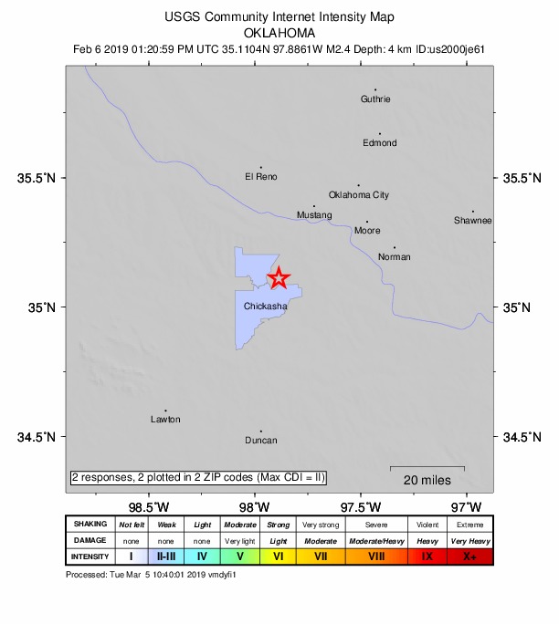 Did You Feel It? map: shaking reported by the public