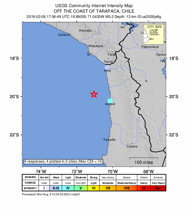 Did You Feel It? map: shaking reported by the public