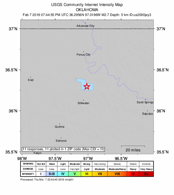 Did You Feel It? map: shaking reported by the public
