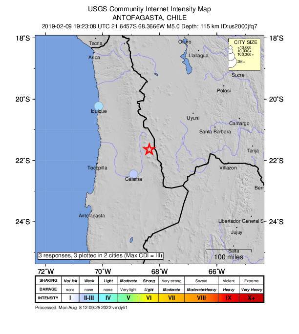 Did You Feel It? map: shaking reported by the public