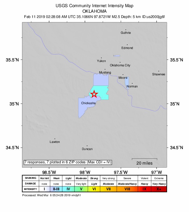 Did You Feel It? map: shaking reported by the public