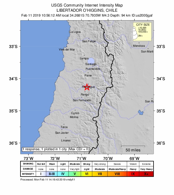 Did You Feel It? map: shaking reported by the public