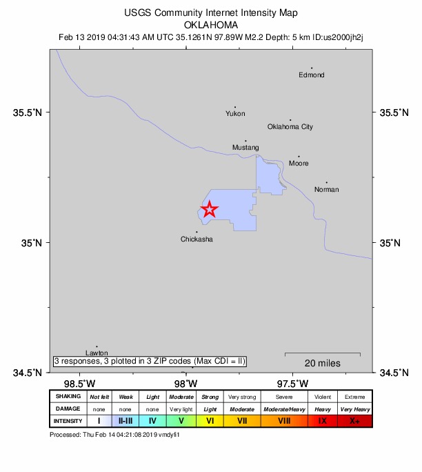 Did You Feel It? map: shaking reported by the public