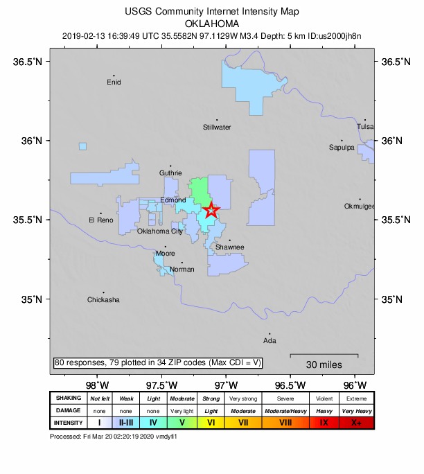 Did You Feel It? map: shaking reported by the public