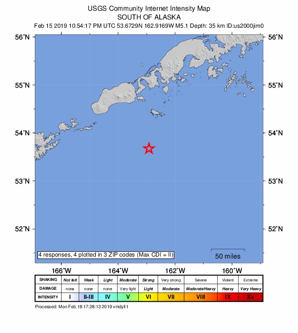 Did You Feel It? map: shaking reported by the public