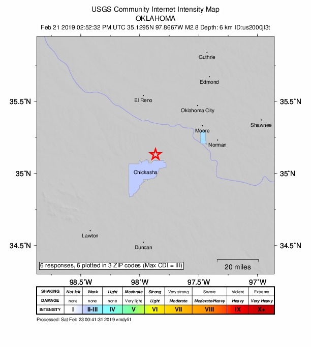 Did You Feel It? map: shaking reported by the public