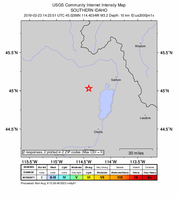 Did You Feel It? map: shaking reported by the public