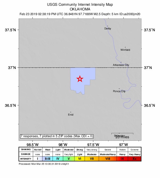 Did You Feel It? map: shaking reported by the public