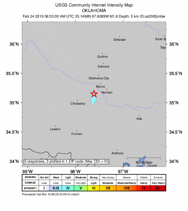 Did You Feel It? map: shaking reported by the public