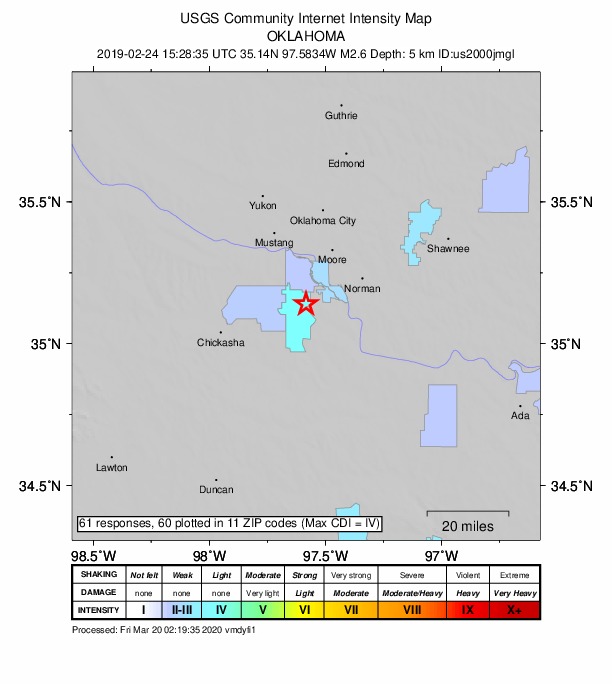 Did You Feel It? map: shaking reported by the public