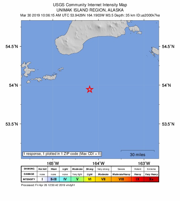 Did You Feel It? map: shaking reported by the public