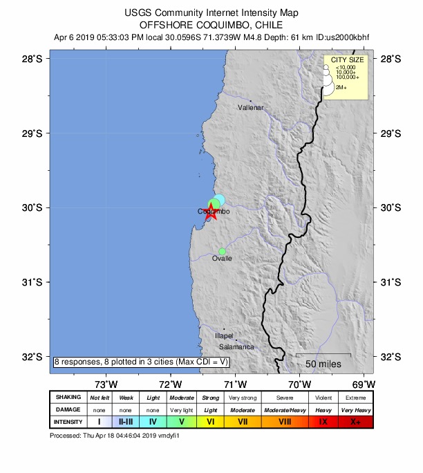 Did You Feel It? map: shaking reported by the public