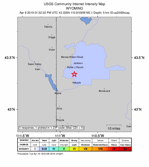Did You Feel It? map: shaking reported by the public