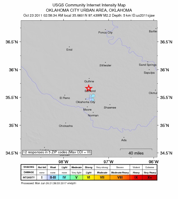 Did You Feel It? map: shaking reported by the public