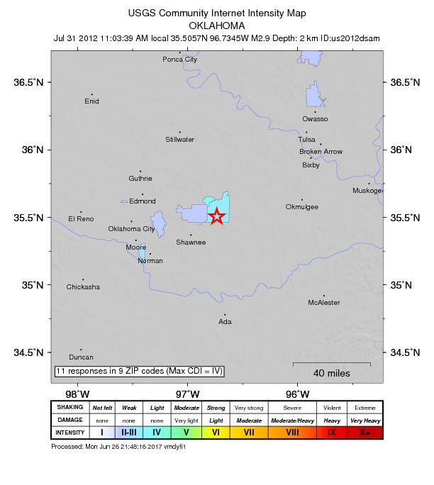Did You Feel It? map: shaking reported by the public