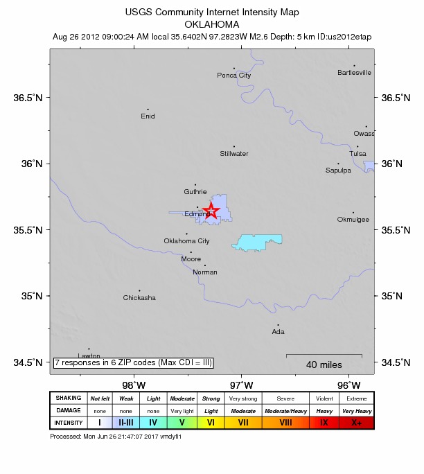 Did You Feel It? map: shaking reported by the public