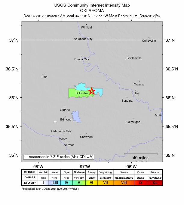 Did You Feel It? map: shaking reported by the public