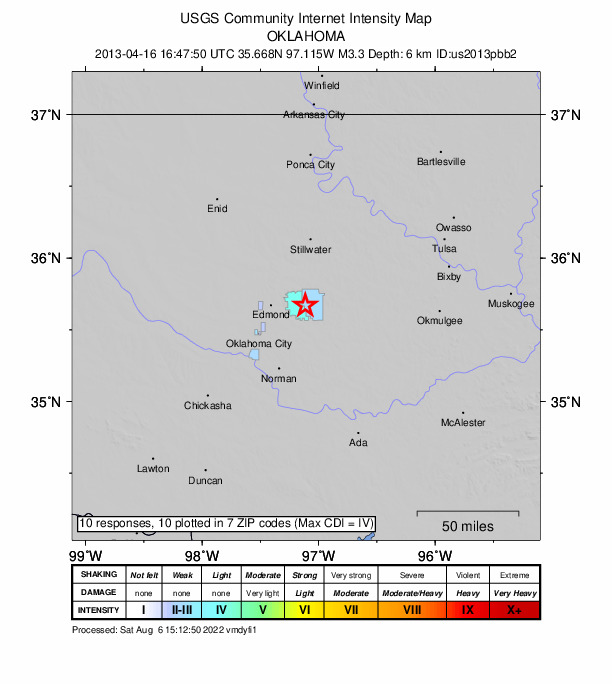 Did You Feel It? map: shaking reported by the public