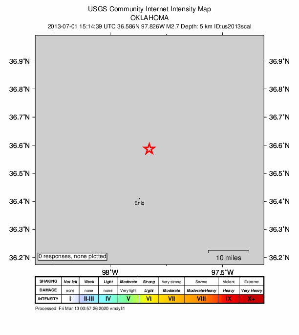 Did You Feel It? map: shaking reported by the public