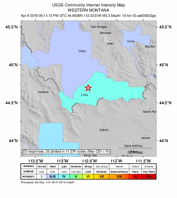 Did You Feel It? map: shaking reported by the public